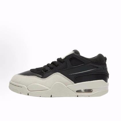 Jordan Air Jordan 4 Rm Low-Top Retro Basketball Shoes Men's Black and Beige