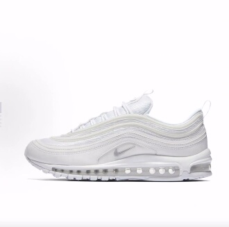 Nike Air Max 97 Shock-Absorbing Design Low-Top Running Shoes for Men, White