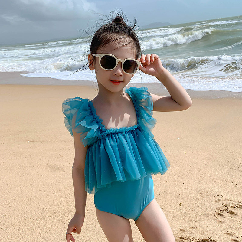 Children's swimsuit CUHK Tong Princess Baby Korea cute to conundrum sunscreen swimsuit 2021 Women in summer new