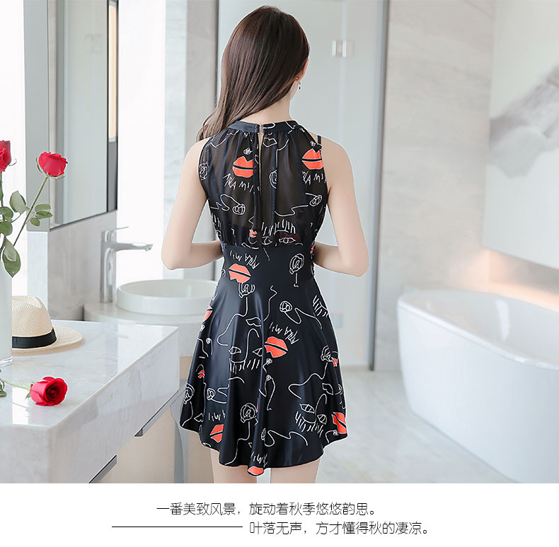 Áo tắm liền thân nữ boxer váy thép tấm kích thước ngực tụ tập che bụng là gầy gò Hàn Quốc phiên bản áo tắm mùa xuân nóng bỏng - Bộ đồ bơi One Piece áo tắm liền thân