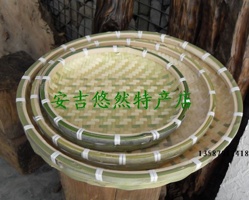 Handmade bamboo woven bamboo screen bamboo Bamboo Basket Bamboo Dustpan Containing Basket Seamless eco-friendly bamboo basket No hole 