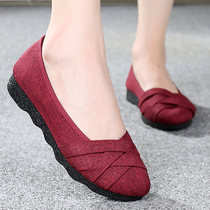 Old Beijing cloth shoes female summer mother shoes spring and autumn single shoes non-slip soft sole foot milk shoes size 41