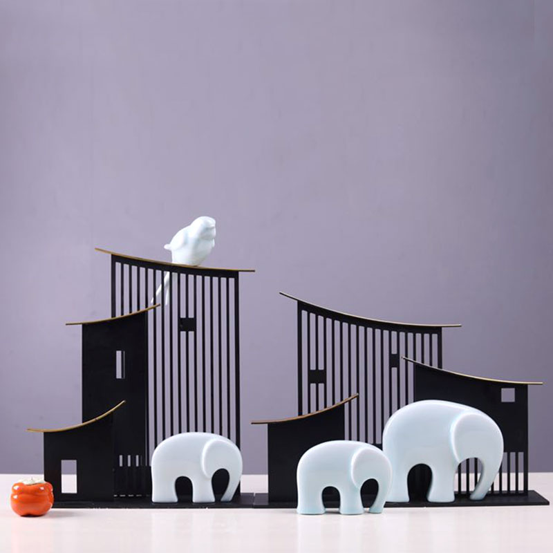 Ceramic elephant furnishing articles to feng shui like creative household adornment bedroom living room TV cabinet bridal chamber like furnishing articles