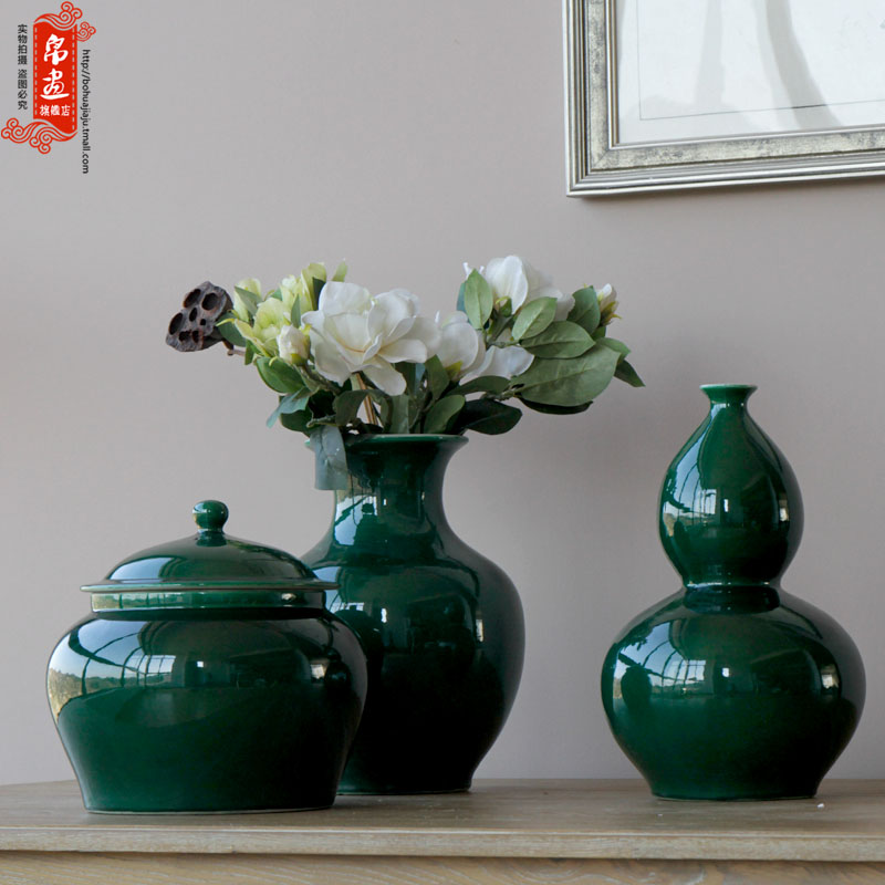 Jingdezhen ceramic furnishing articles of Chinese style is contracted fashion, green decoration household decorates sitting room porch desk study