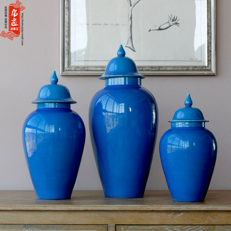 All over the sky star vase jingdezhen ceramic red general pot of ice to crack the new classical household soft outfit decoration furnishing articles to receive