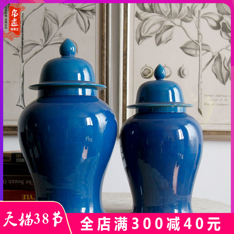 Jingdezhen ceramic vase general blue as cans classical household decorative dried flowers flower arrangement sitting room porch receive furnishing articles