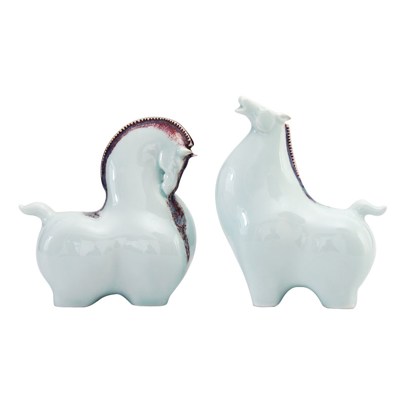 New Chinese style ceramic pony furnishing articles household act the role ofing is tasted study ancient frame don horse sitting room porch decoration