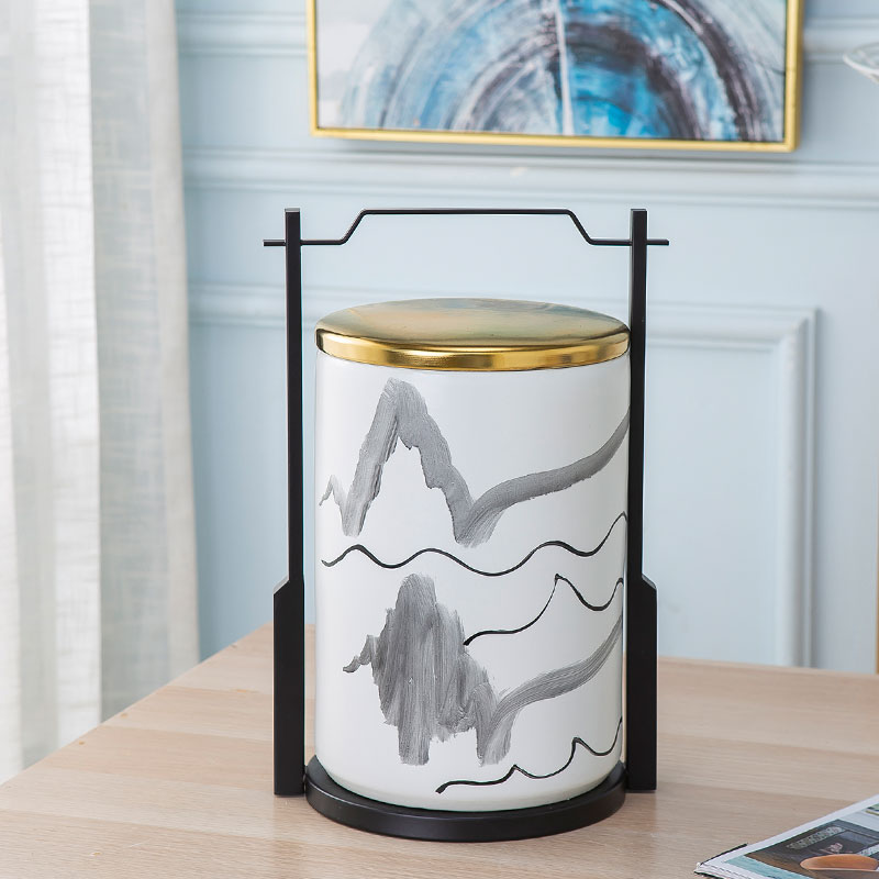Porch receive furnishing articles grain storage tank home sitting room adornment ceramics creative dried flowers flower arrangement TV ark, the desktop