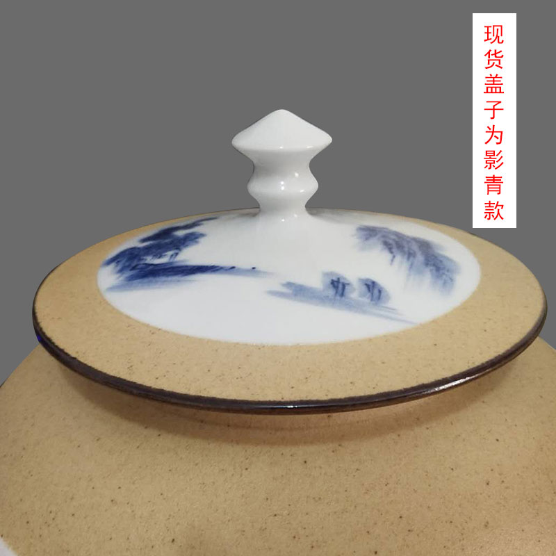 Of the ceramic tea canister pu hand landscape clay POTS large caddy fixings