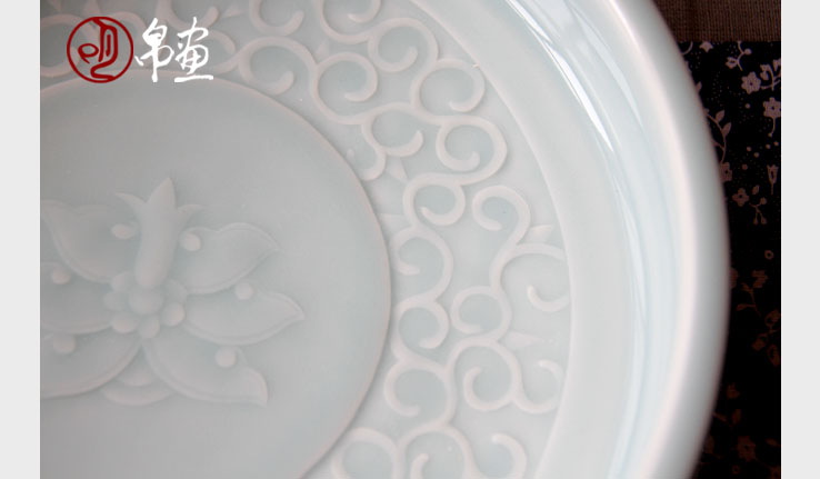 Jingdezhen ceramics ashtray home sitting room creative writing brush washer of large diameter cylinder tank multi - function furnishing articles