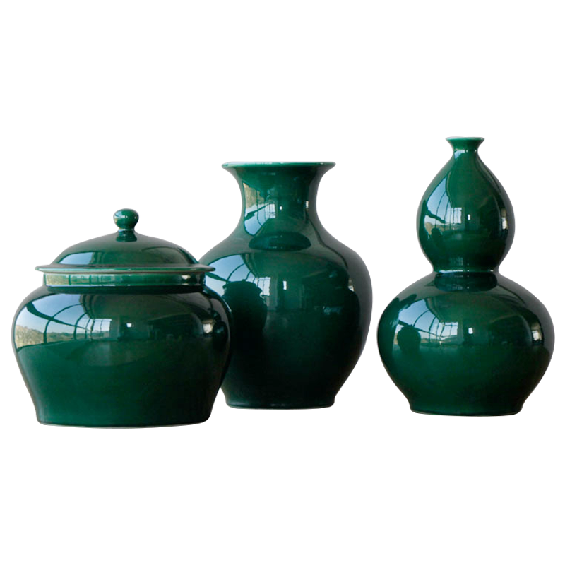 Jingdezhen ceramic furnishing articles of Chinese style is contracted fashion, green decoration household decorates sitting room porch desk study