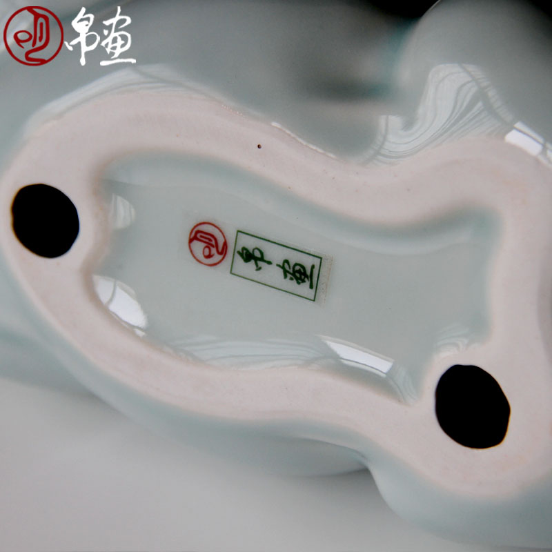 Jingdezhen ceramic horse furnishing articles celadon auspicious household manual its sitting room porch success of feng shui