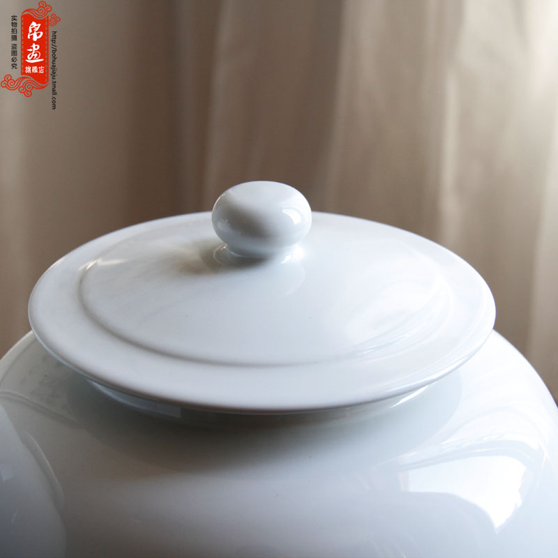 Jingdezhen ceramic vase general furnishing articles white pot sitting room of Chinese style household creative dry flower arranging flowers, soft decoration