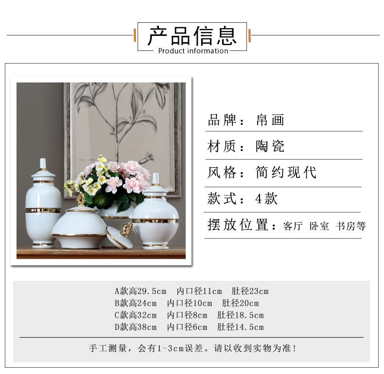 Jingdezhen modern European ideas fuels the flowers in the living room TV wine porch home decoration ceramic pot