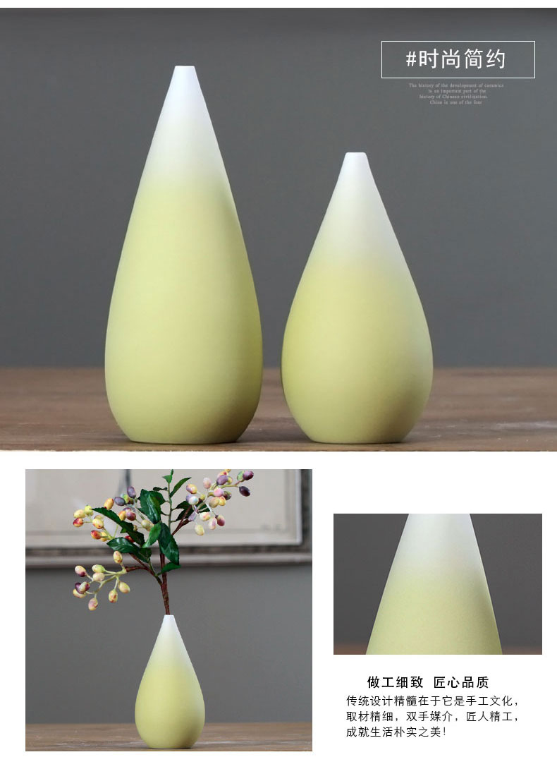 Jingdezhen ceramic dry flower vase furnishing articles flower implement creative home sitting room ark, the table decoration flower arrangement