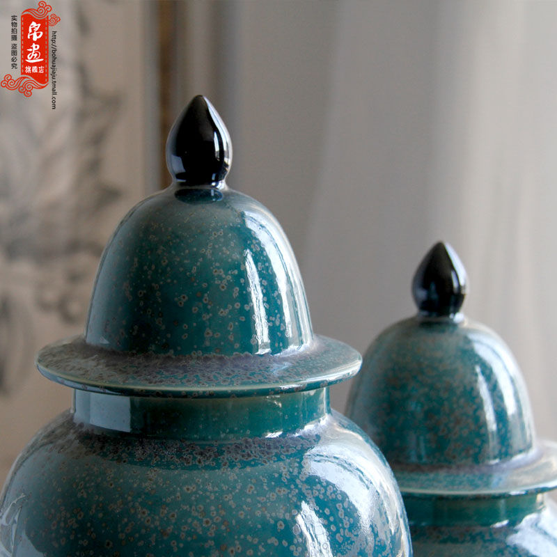 Jingdezhen ceramics vase furnishing articles up caddy fixings retro flower arrangement to receive sitting room adornment desktop with cover