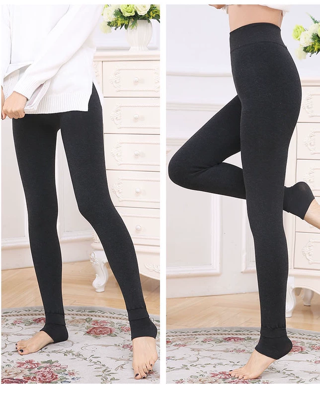 2017 mùa thu đông mới quần legging MM mới đặc biệt cộng với phân bón XL 200 cân chị béo cộng với quần nhung dày mặc phụ nữ