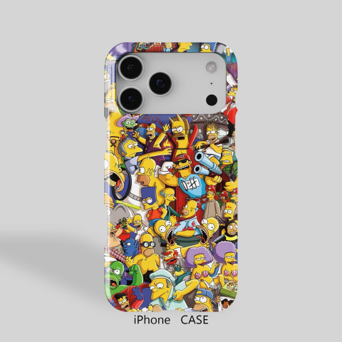 Vibrant Funny The Simpsons Movies Illustration – Pro/Plus/Max/Air – 17, 16, 15, 14, 13, 12 iPhone Case