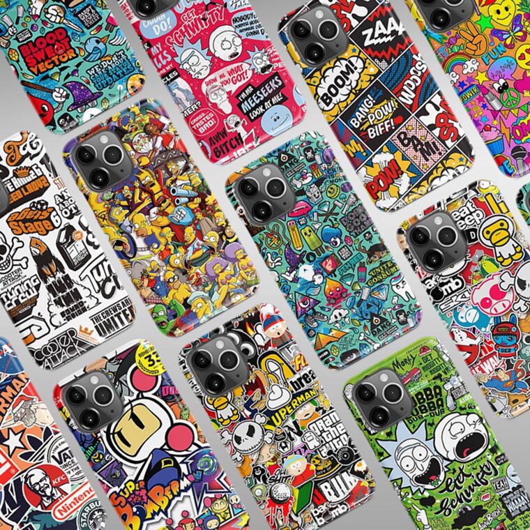 Vibrant Funny The Simpsons Movies Illustration – Pro/Plus/Max/Air – 17, 16, 15, 14, 13, 12 iPhone Case