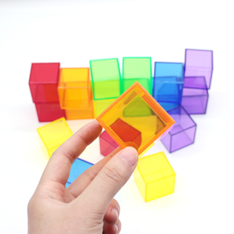 4cm Transparent Color Early Education Square Blocks 18 Pieces Kidsren's Mathematics Square Blocks Montessori Logic Cube Teaching Aids 4cm Transparent Color Early Education Square Blocks 18 Pieces Kidsren's Mathematics Square Blocks Montessori Logic Cube Teaching Aids
