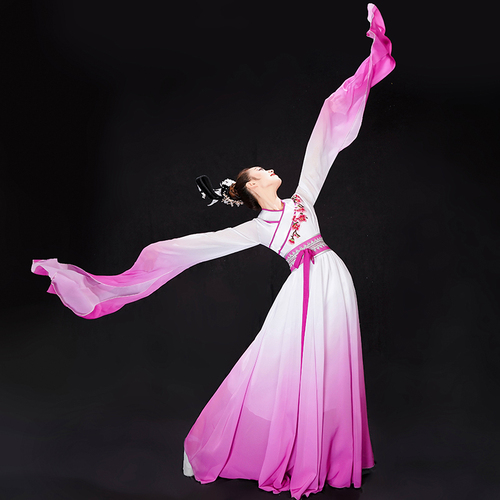 Chinese Folk Dance Dresses for women Water sleeve dance dress hanfu Chinese Classical Dance yangko Costume Fairy Dance Costumes 