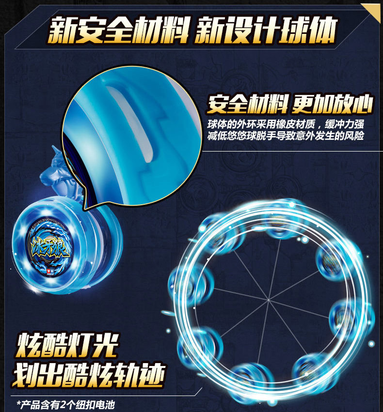 Hỏa lực Vị thành niên Vua 6 Anh hùng Youquan Yo-Yo Chaos Rồng ảo tưởng Hổ Yo-Yo Đồ chơi Yufeng Ba thiếu niên yoyo gỗ cho trẻ em