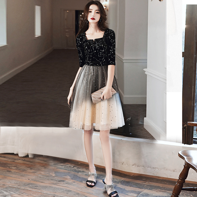  Tailor -made, do not refund or change+Short, gradient, square neckline  