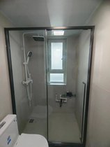 Shower room partition glass shower room bathroom wet and dry separation customized one-line bathroom aluminum alloy sliding door