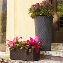 Chenfeng flower stand flower a few European outdoor PE rattan flower pot flower stand Garden Garden rattan art square flower box special price