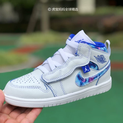 Air Jordan 1, детские низкие легкие баскетбольные кроссовки подходит для мужчин и женщин на липучке