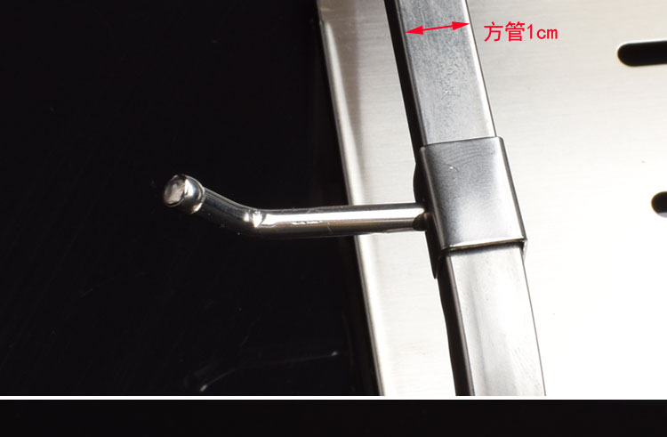 Kệ bếp móc inox móc vuông Ống móc thìa bếp móc dao Khung thớt móc móc - Phòng bếp chảo vuông