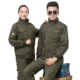 Quần yếm mùa thu và mùa đông phù hợp với quần áo hàn cotton Quần yếm dài tay phù hợp với người đàn ông vải máy sửa chữa quần áo bảo vệ quần áo dụng cụ bộ đũi nam