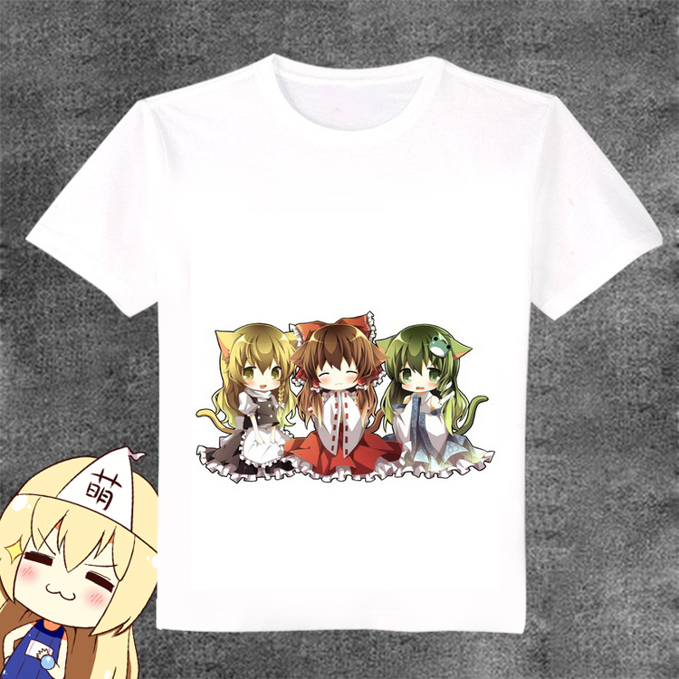 Oriental dự án anime T-Shirt ngoại vi dài tay áo trắng lỏng giản dị T-Shirt tùy chỉnh hai nhân dân tệ phim hoạt hình sticker dễ thương