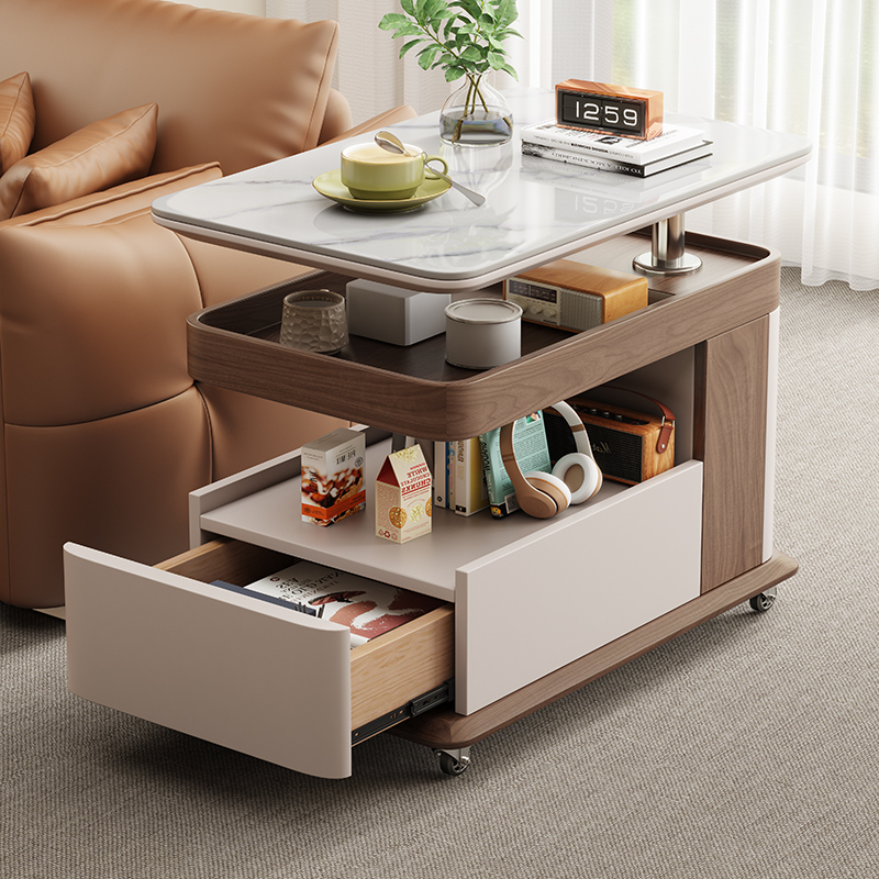Living Room Balcony Movable Rotating Cart Small Side Table Coffee Table Tea Cart Tea Cabinet Sofa Side Cabinet Adjustable Side Table Living Room Balcony Movable Rotating Cart Small Side Table Coffee Table Tea Cart Tea Cabinet Sofa Side Cabinet Adjustable Side Table