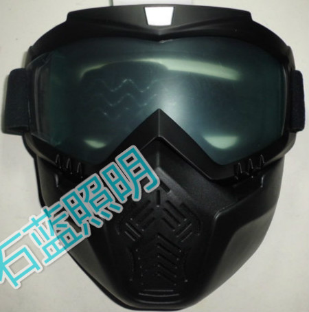 Stone Blue Outdoor Dust Protection Anti-Cold Locomotive Mask Cross-country Skyscraper Cross Country Mask Safety Helmet Face Mask without Hagas