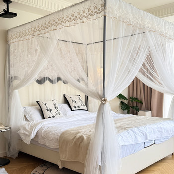 Customizable type a mosquito net with three-door encrypted yarn