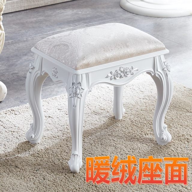 European American dressing table stool makeup stool soft bag small square stool home chair Princess bedroom manicure stool guzheng stool