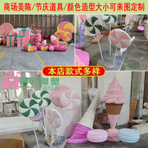 Ice cream new series popsicle Candy Candy Pop Candy foam sculpture model wedding mall beautiful Chen decorative ornaments