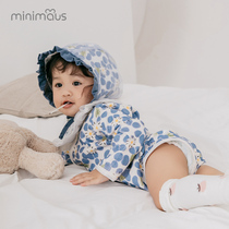 Baby Jersey Spring and Autumn newborn clothes jumpsuit jumpsuit 0-3 months baby butterfly clothes triangle