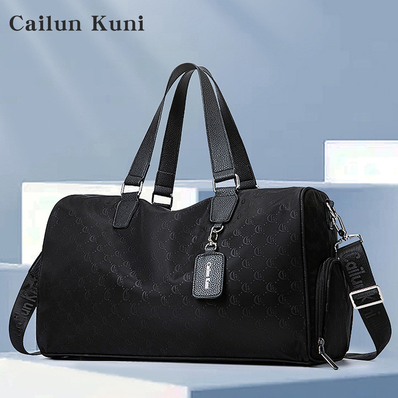Cailunkuni Genuine Travel Bag Men's Sports and Leisure Lightweight Fitness Bag Large Capacity Luggage Bag Handbag