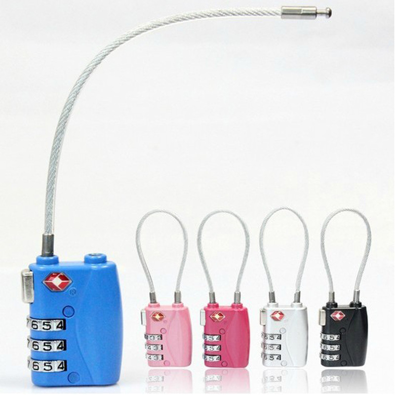TSA Customs lock overseas suitcase lock code lock wire small padlock wardrobe lock key-free lock travel