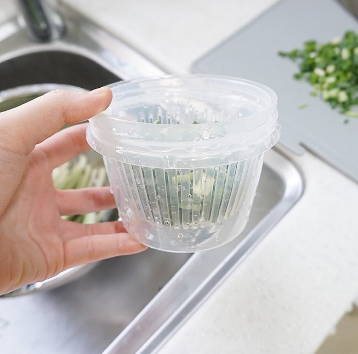 Inter Mi Canteen Japan Fruits Vegetable Preservation Box Sealed Case Food Grade Transparent Drain Box