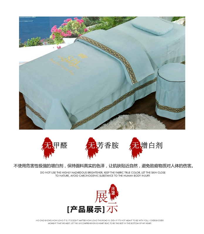 Lanh bông đẹp bedspread denim cao cấp phong cách châu Âu bộ nhỏ gọn Four Seasons chung liệu pháp xoa bóp - Trang bị tấm