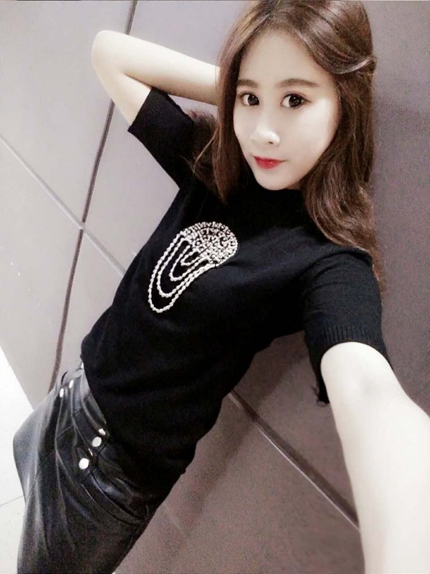 Áo len mùa thu đông 2018 mới tay áo sơ mi nữ tay lửng phiên bản Hàn Quốc áo thun mỏng thời trang hoang dã áo sơ mi nữ sinh cardigan nữ