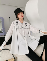Pregnant Woman Shirt Spring Fashion Shirt Dress White Shirt Spring Autumn Womens New 2021 Shirt Foreign Air Workplace