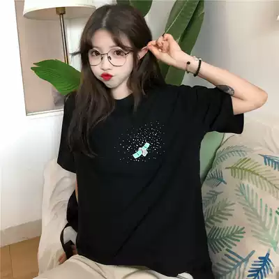 Pregnant women Fashion base coat summer black T-shirt short sleeve women loose short half sleeve summer tide mother T-shirt