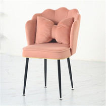 Nordic ins light luxury Net red makeup stool simple casual creative girl princess pink beauty salon backrest chair