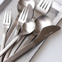Japan imported new simple lightweight matte stainless steel tableware butter knife table knife dessert fork coffee spoon