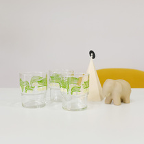 Japanese vintage medieval SASAKI SASAKI flower glass Lily and Valley water cup fruit juice cup beautiful AH