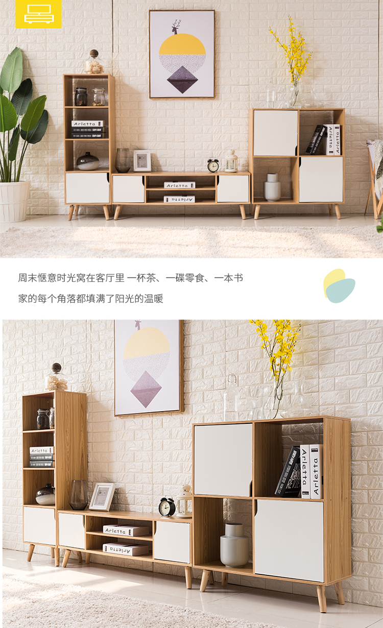 Europa Langou tủ truyền hình bàn cà phê kết hợp của căn hộ nhỏ phòng khách tủ kết hợp sống tủ đồ nội thất suite room - Buồng tủ áo quần nhựa